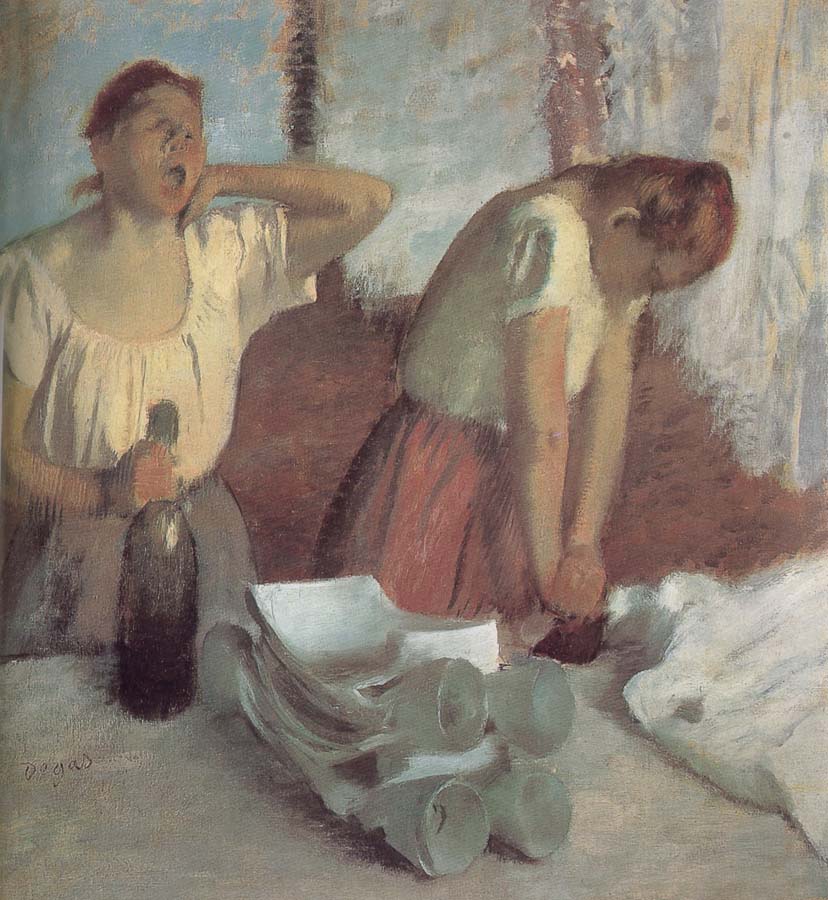 Edgar Degas Ironing clothes works